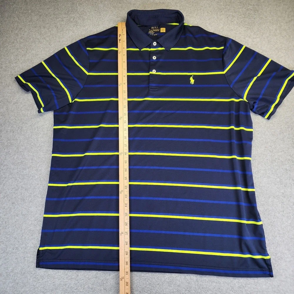 Polo Ralph Lauren Lot Of 2 Performance Polo Golf Shirts Mens XL Striped Wicking - Picture 10 of 10